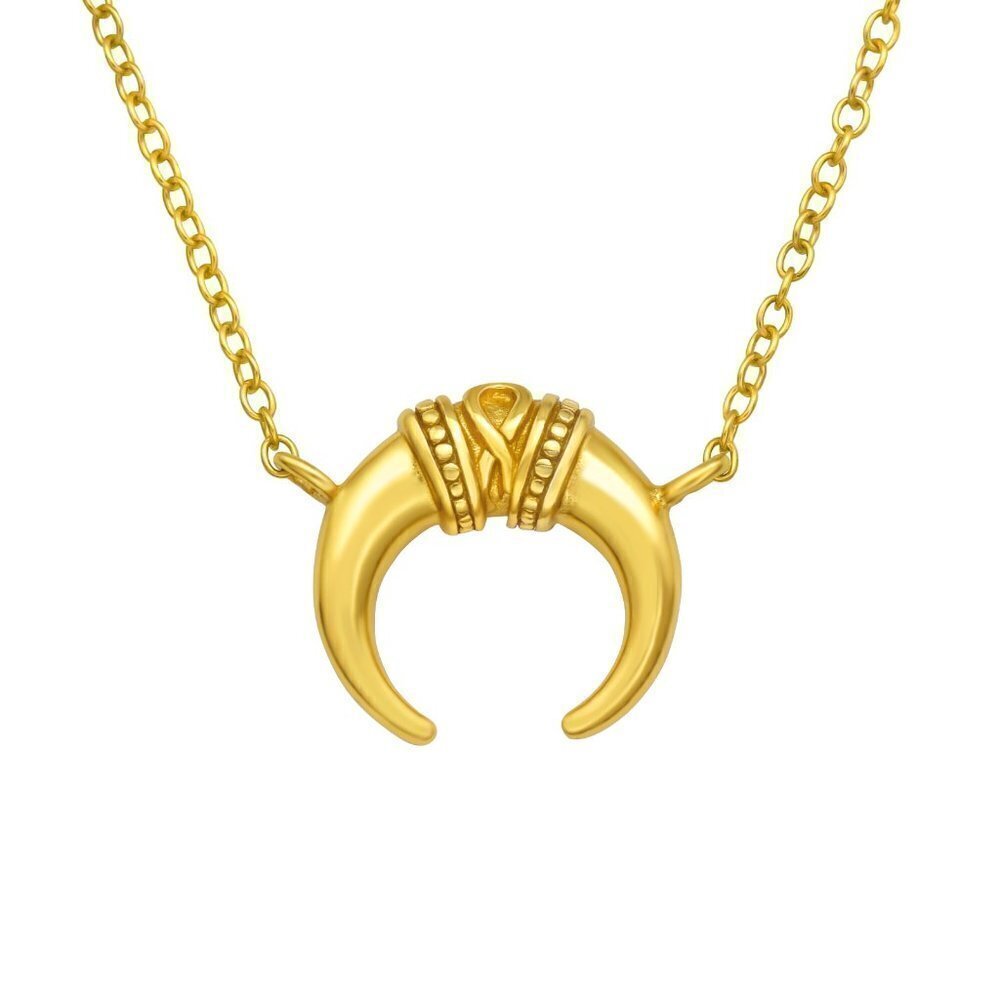 14k Gold Crescent Moon Necklace